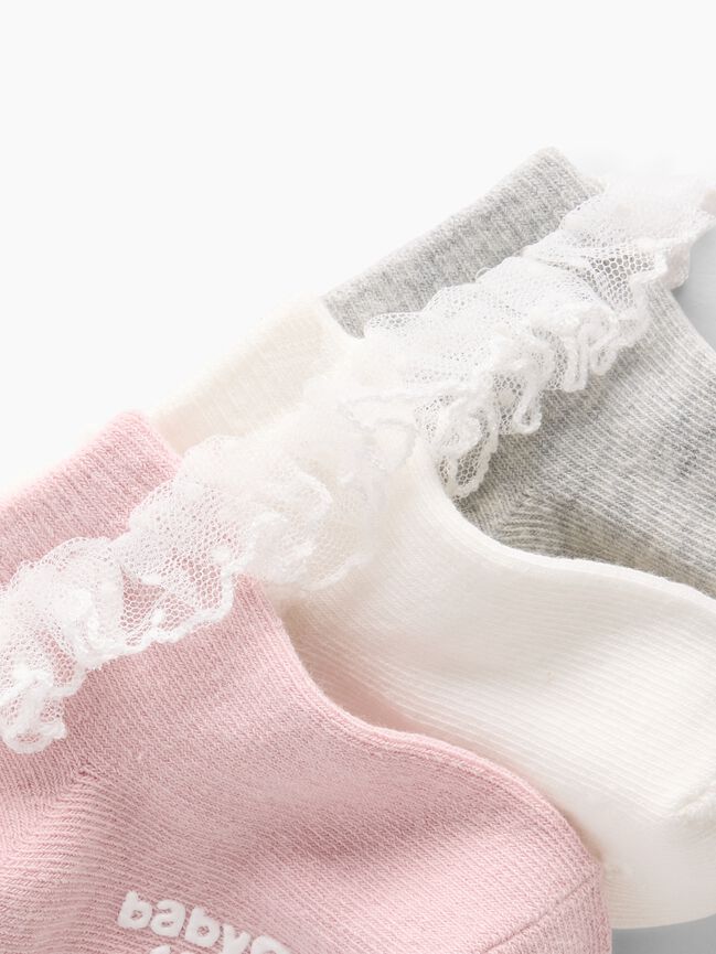 Baby & Toddler Lace Ruffle Socks (3-Pack) gap baby toddler lace ruffle socks 3 pack