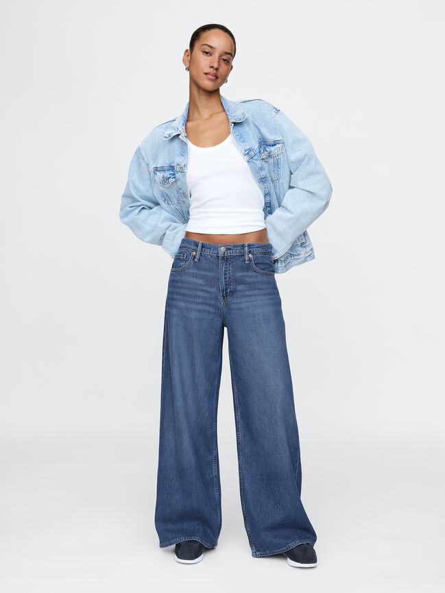 Mid Rise UltraSoft Baggy Jeans gap mid rise ultrasoft baggy jeans