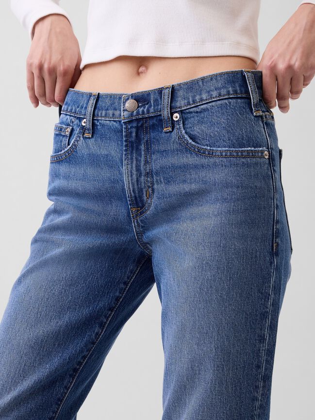 Mid Rise Relaxed Flare Jeans gap mid rise relaxed flare jeans