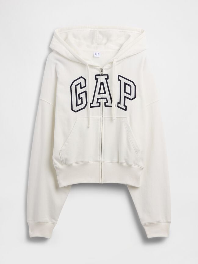 هودي أوفرسايز بسحاب من قماش فرنش تيري بشعار Gap هودي أوفرسايز بسحاب من قماش فرنش تيري بشعار gap
