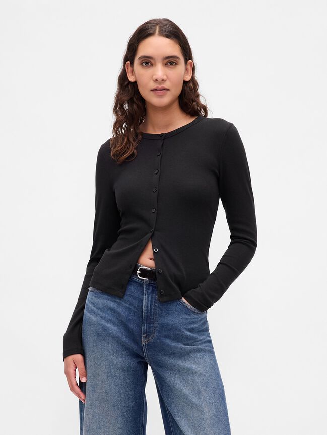 Modern Crewneck Cardigan gap modern crewneck cardigan