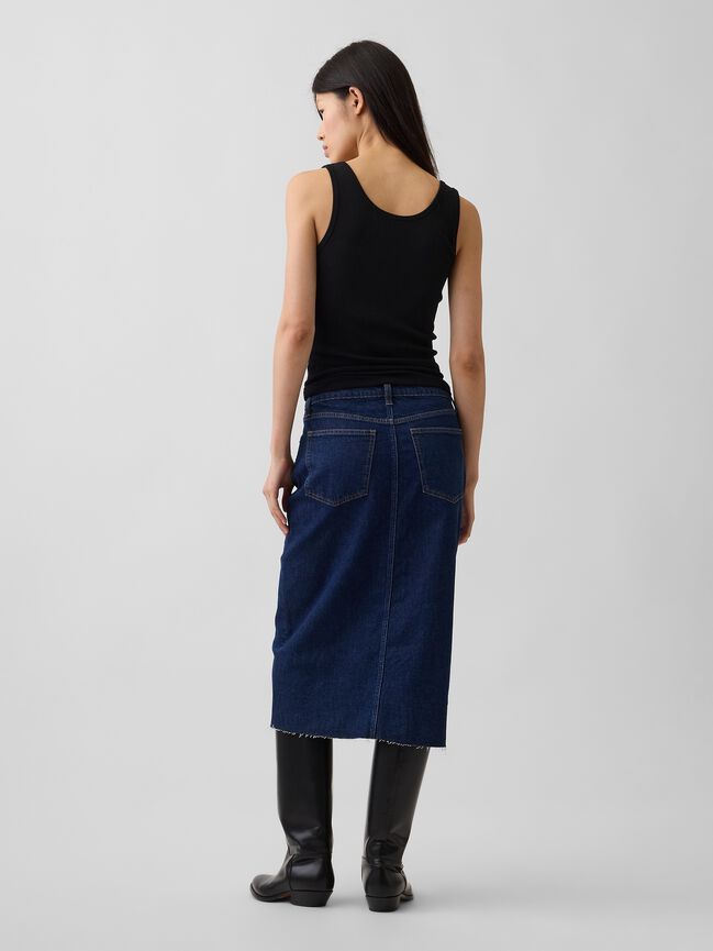 Denim Midi Pencil Skirt gap denim midi pencil skirt
