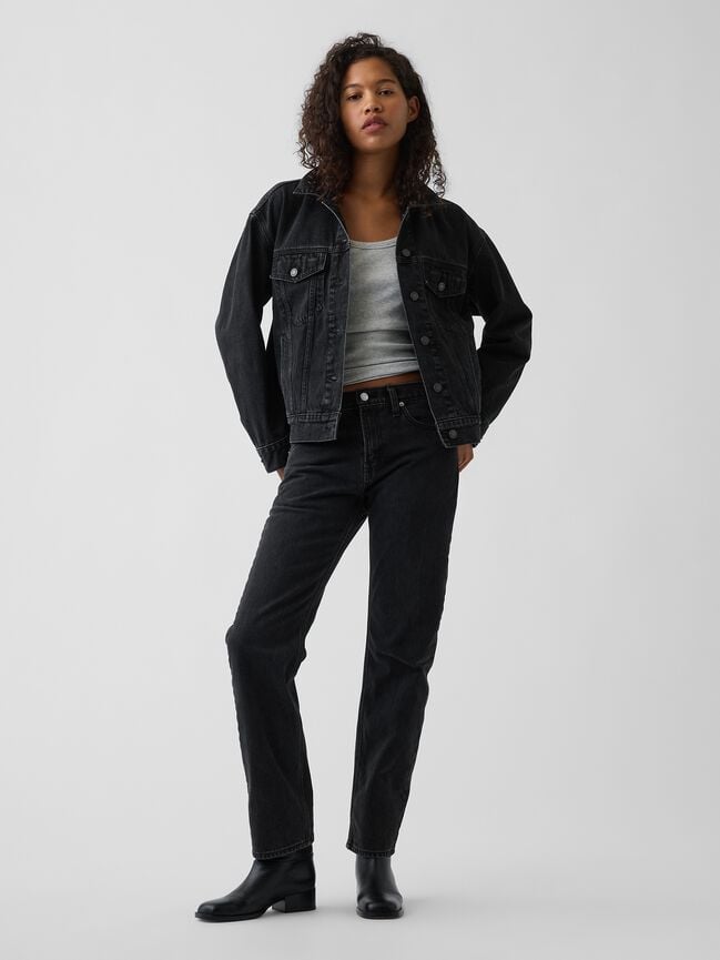 Mid Rise Straight Taper Jeans gap mid rise straight taper jeans