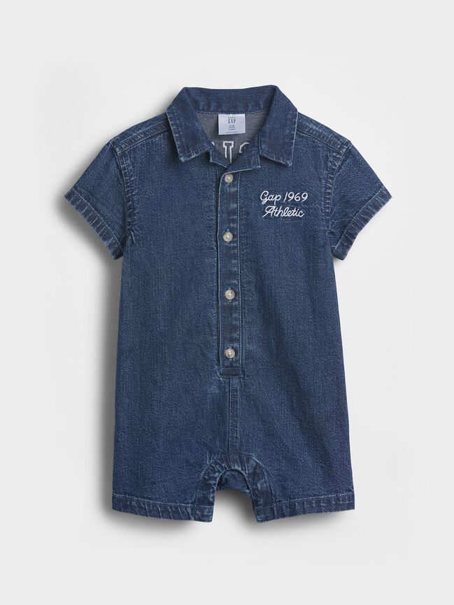 Baby Denim Gap Logo Shorty One-Piece baby denim gap logo shorty one piece