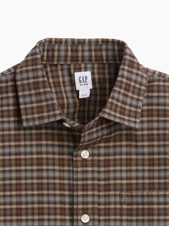 Kids Relaxed Plaid Oxford Shirt gap kids relaxed plaid oxford shirt