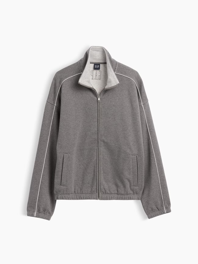 Heavyweight Oversized Zip Jacket gap heavyweight oversized zip jacket