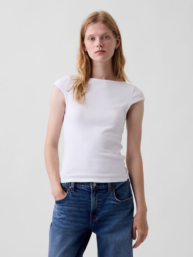 Modern Boatneck T-Shirt gap modern boatneck t shirt
