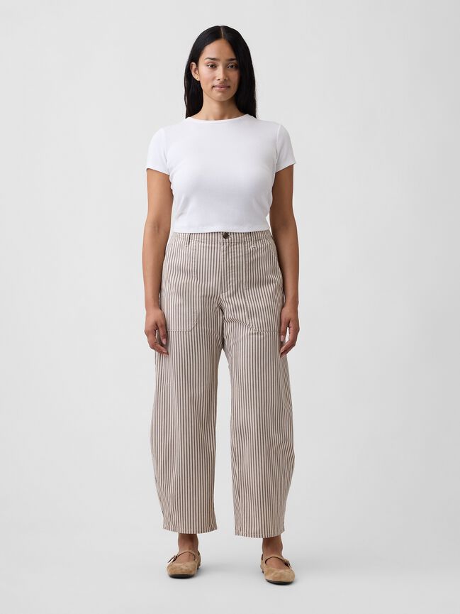 Mid Rise Barrel Khakis gap mid rise barrel khakis