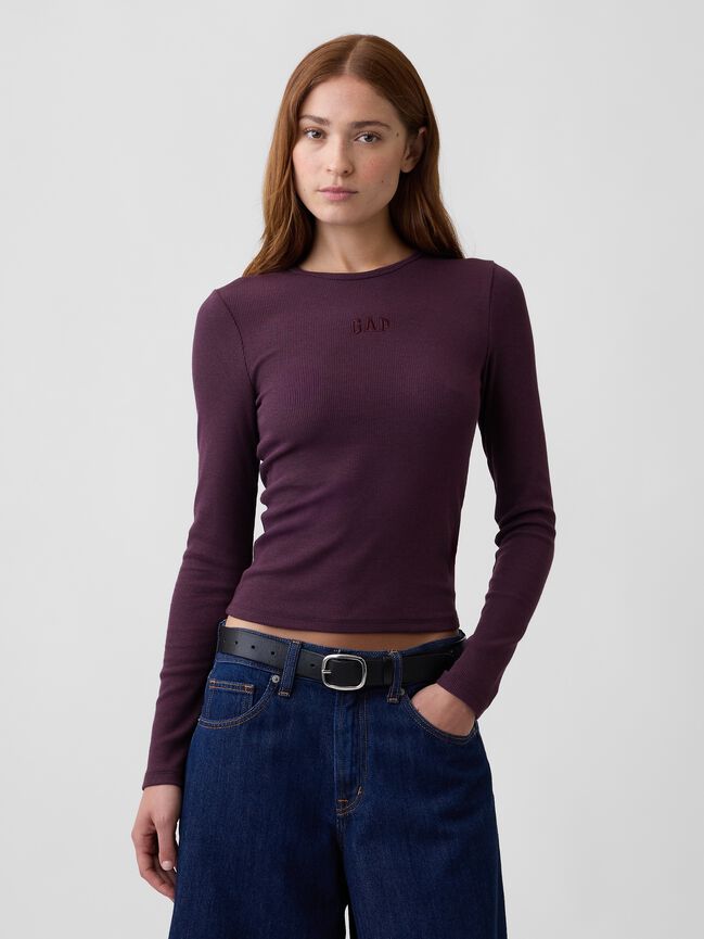 Modern Rib Gap Logo T-Shirt modern rib gap logo t shirt