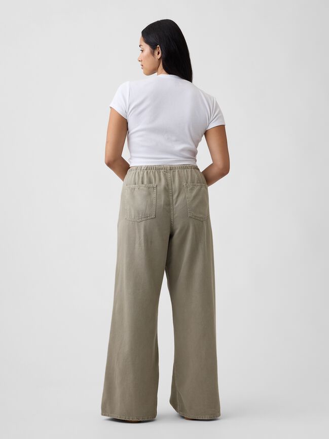 Mid Rise SuperLight Pull-On Wide-Leg Jeans gap mid rise superlight pull on wide leg jeans