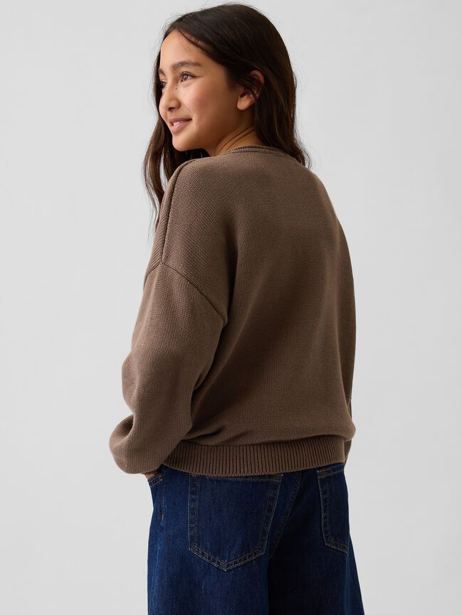 Kids 100% Cotton Oversized Rollneck Sweater gap kids 100 cotton oversized rollneck sweater