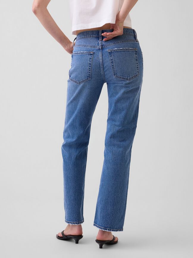 Mid Rise Relaxed Straight Jeans gap mid rise relaxed straight jeans
