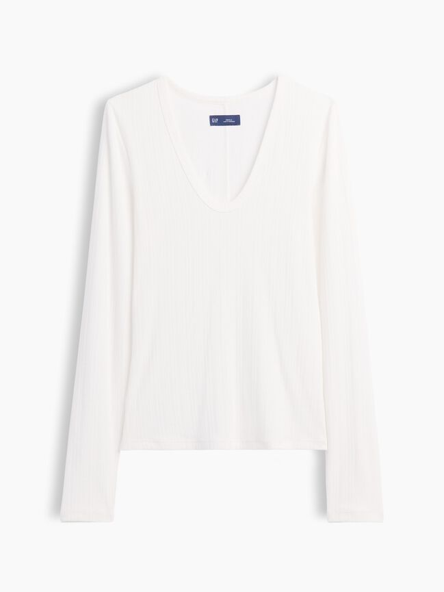 Variegated Rib Top gap variegated rib top