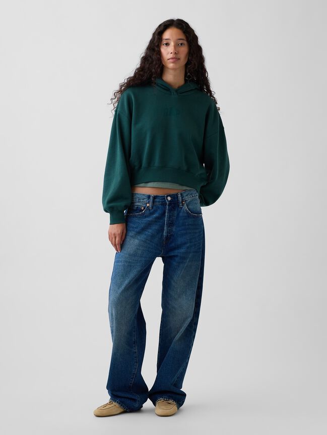 VintageSoft Crop Logo Hoodie gap vintagesoft crop logo hoodie