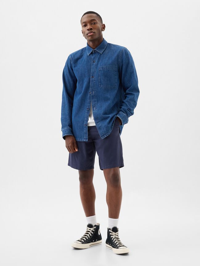 9" Essential Khaki Shorts gap 9 essential khaki shorts