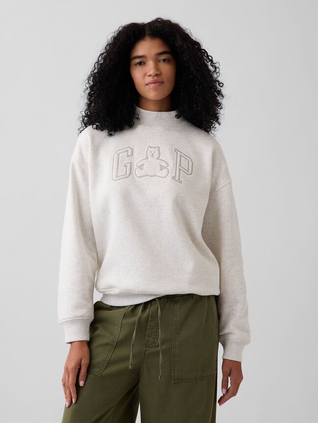 VintageSoft Oversized Mockneck Logo Sweatshirt gap vintagesoft oversized mockneck logo sweatshirt