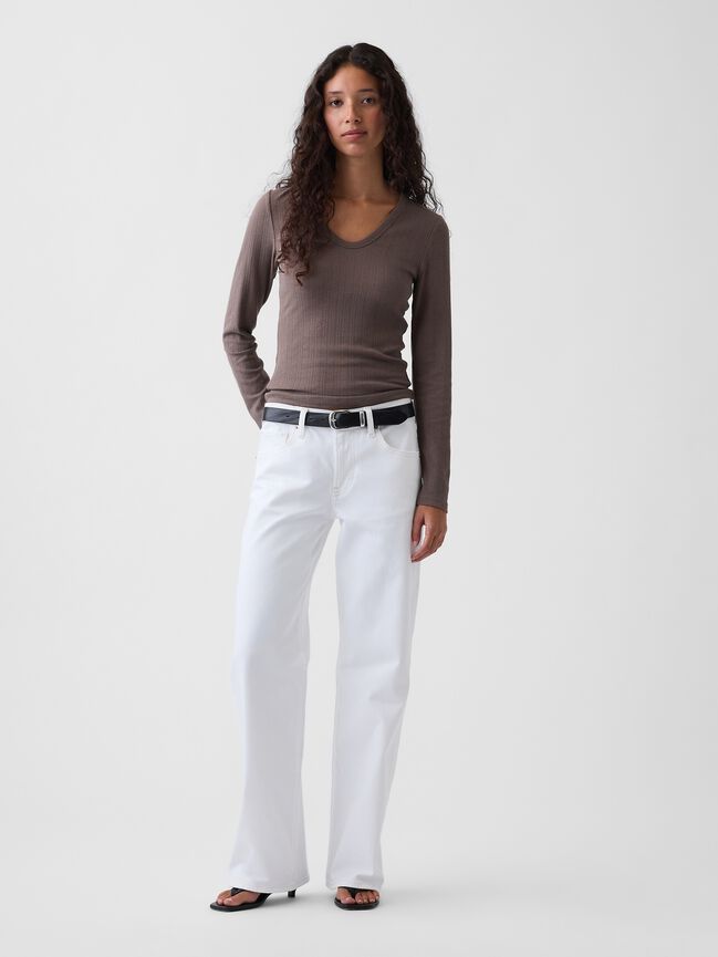 Variegated Rib Top gap variegated rib top