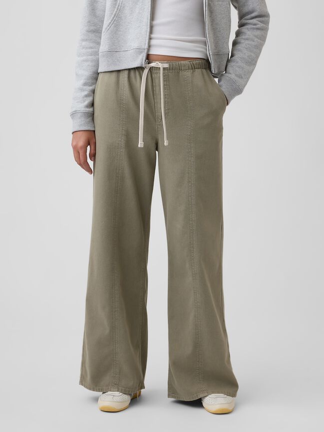 Mid Rise SuperLight Pull-On Wide-Leg Jeans gap mid rise superlight pull on wide leg jeans
