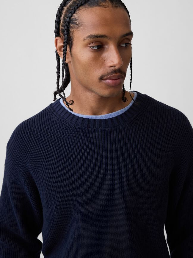 Relaxed Shaker Sweater gap relaxed shaker sweater