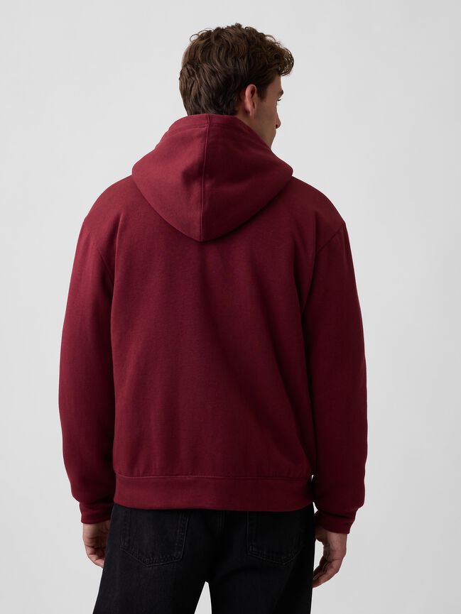 Relaxed Gap Logo Sherpa-Lined Zip Hoodie relaxed gap logo sherpa lined zip hoodie