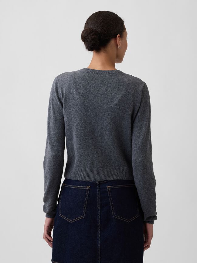 CashSoft Cropped Crewneck Cardigan gap cashsoft cropped crewneck cardigan