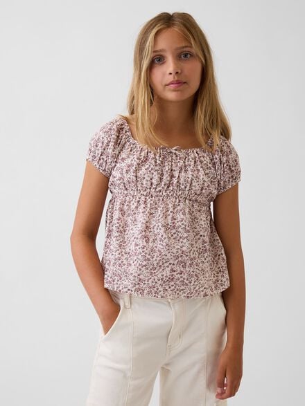 gap توب بأكمام منفوشة للأطفال gap توب بأكمام منفوشة للأطفال