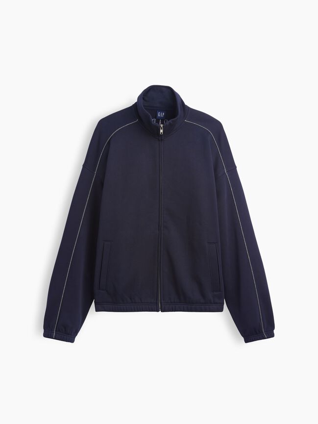 Heavyweight Oversized Zip Jacket gap heavyweight oversized zip jacket