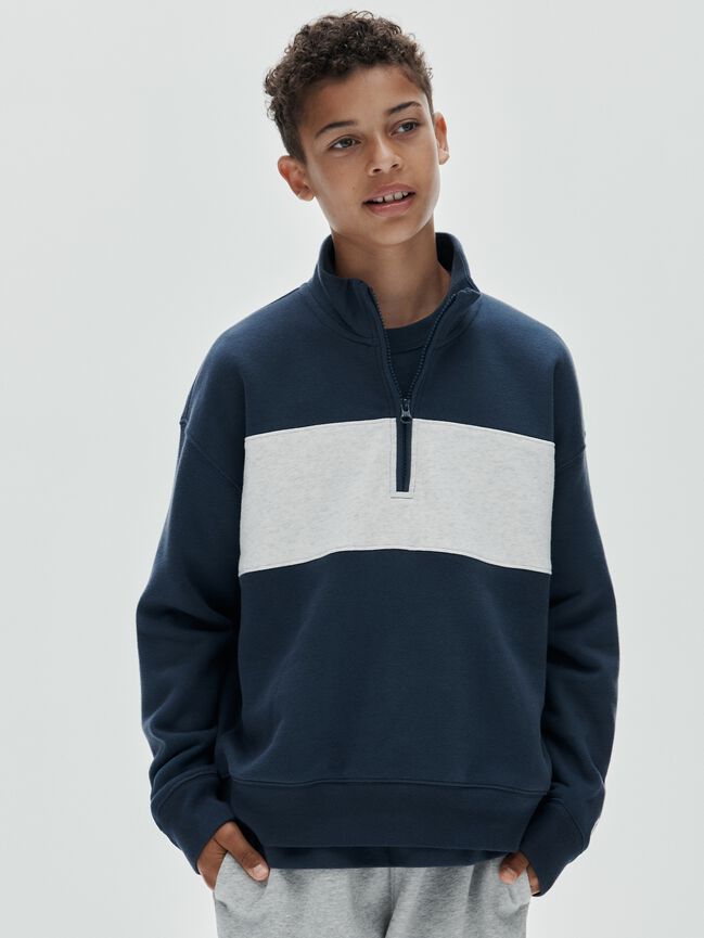 Kids VintageSoft Quarter-Zip Pullover gap kids vintagesoft quarter zip pullover