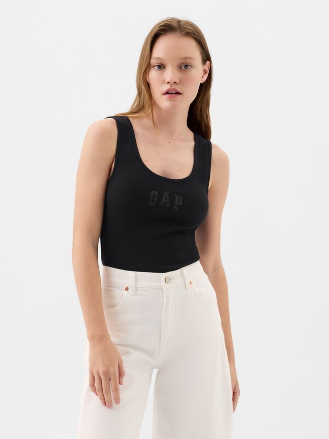 Gap Logo Ribbed Tank Top (2-Pack) gap logo ribbed tank top 2 pack