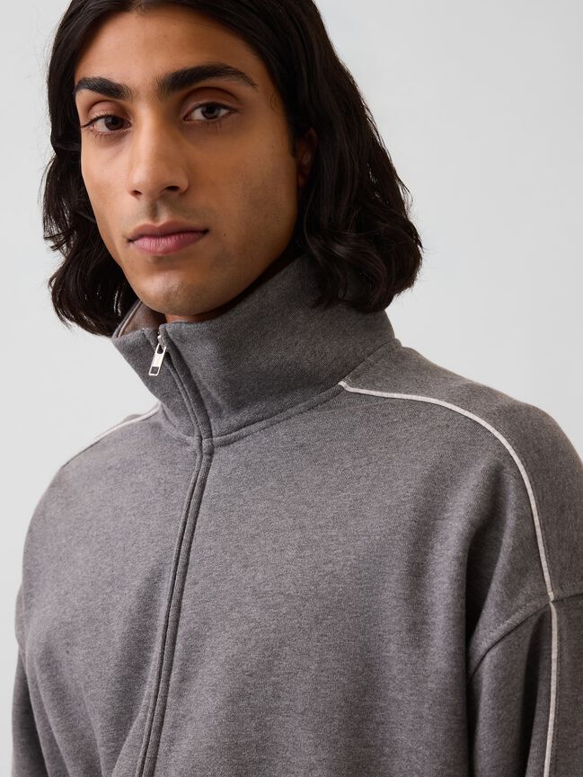 Heavyweight Oversized Zip Jacket gap heavyweight oversized zip jacket