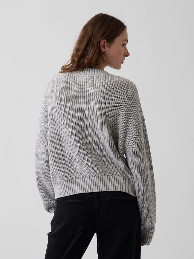100% Cotton Oversized Shaker Sweater gap 100 cotton oversized shaker sweater