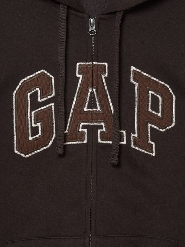 هودي VintageSoft بسحاب للكبار بشعار مقوس gap هودي vintagesoft بسحاب للكبار بشعار مقوس