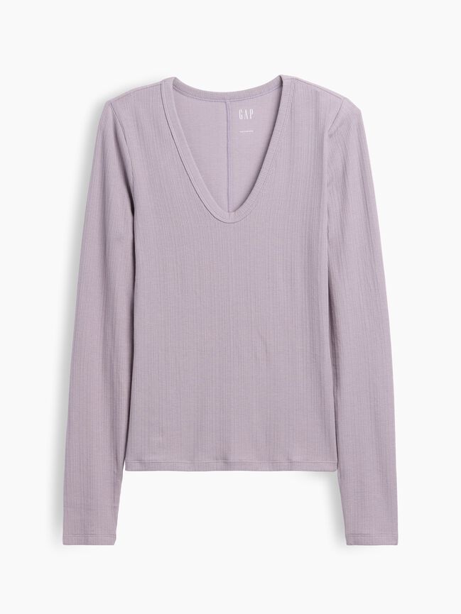 Variegated Rib Top gap variegated rib top