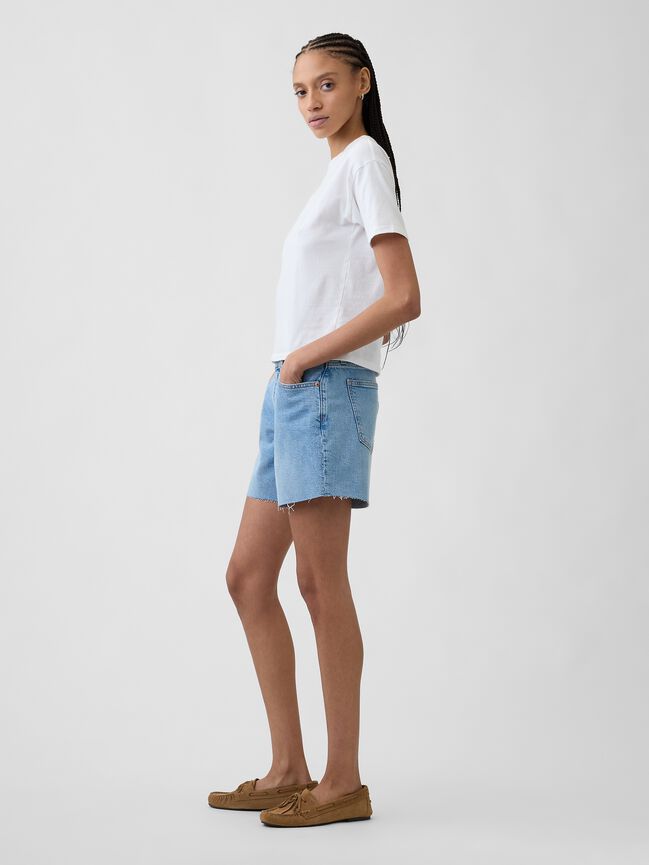 5" Mid Rise Soft Denim Shorts gap 5 mid rise soft denim shorts