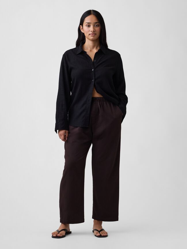 Mid Rise Easy Twill Pants gap mid rise easy twill pants