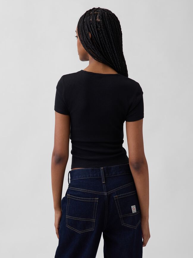 Modern Rib Gap Logo T-Shirt modern rib gap logo t shirt