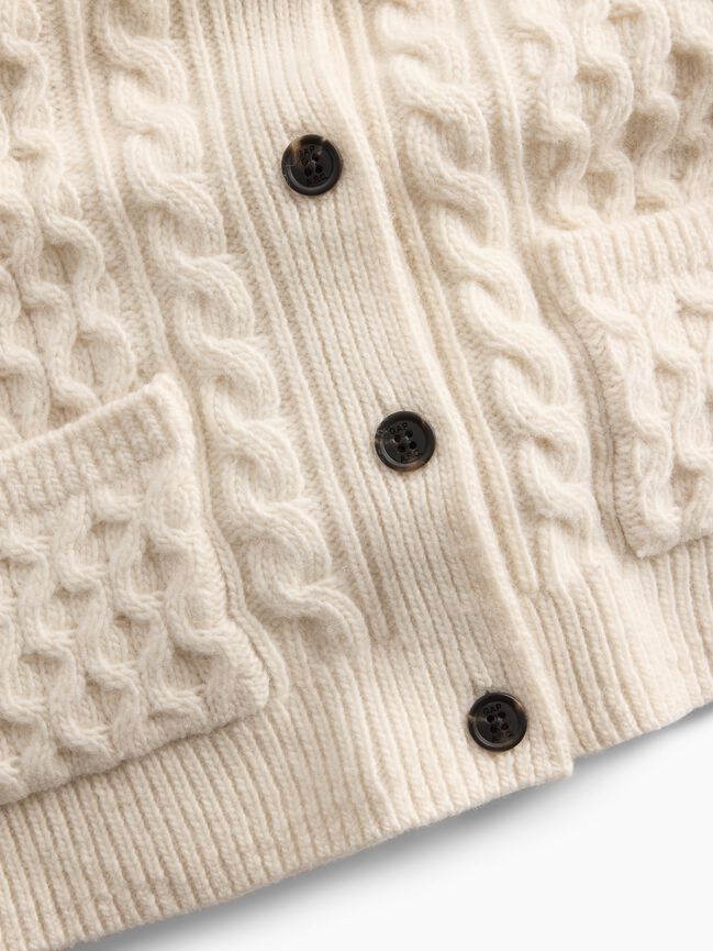 Gap × A.P.C. Wool Cable-Knit Cardigan gap a p c wool cable knit cardigan
