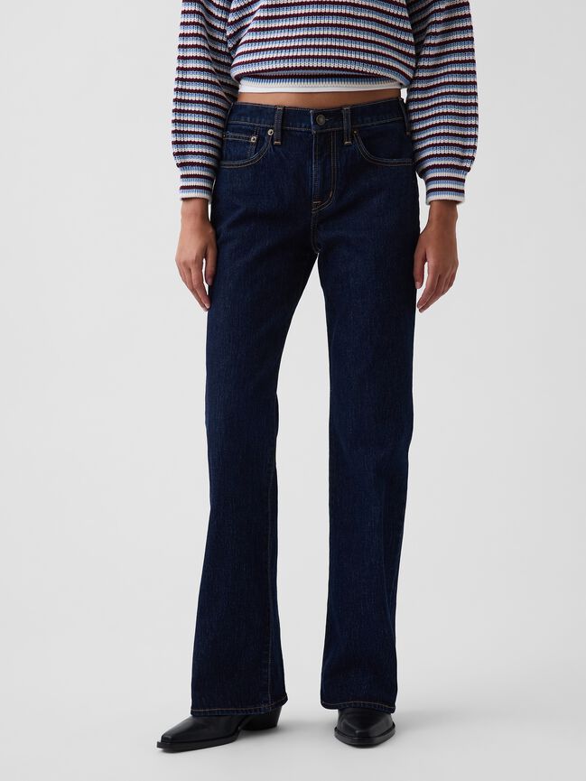Mid Rise Relaxed Flare Jeans gap mid rise relaxed flare jeans