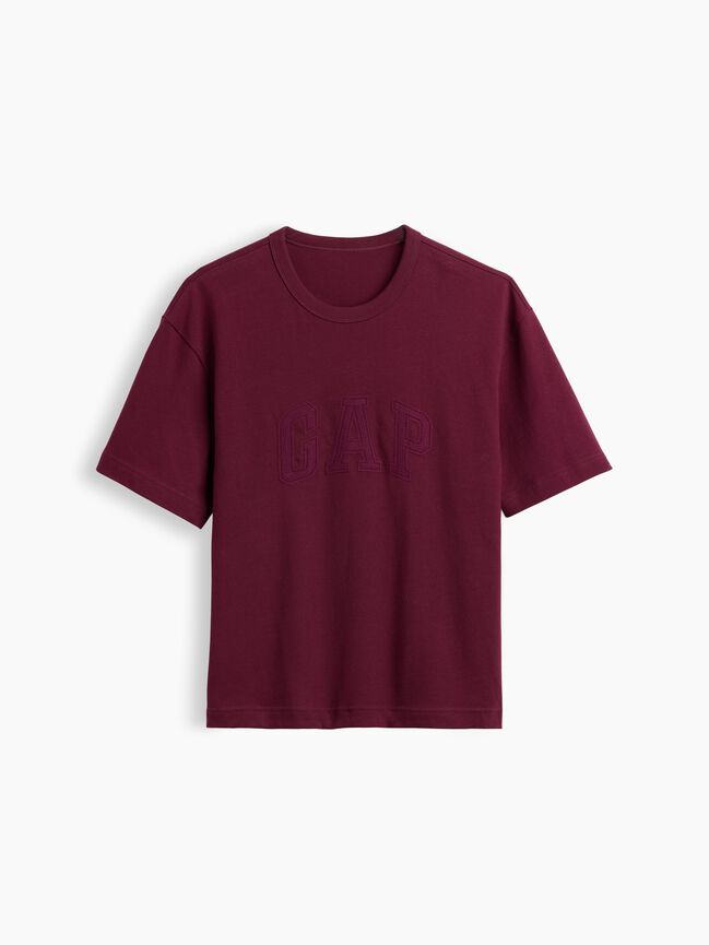 تي شيرت قصير مريح سميك بشعار Gap تي شيرت قصير مريح سميك بشعار gap