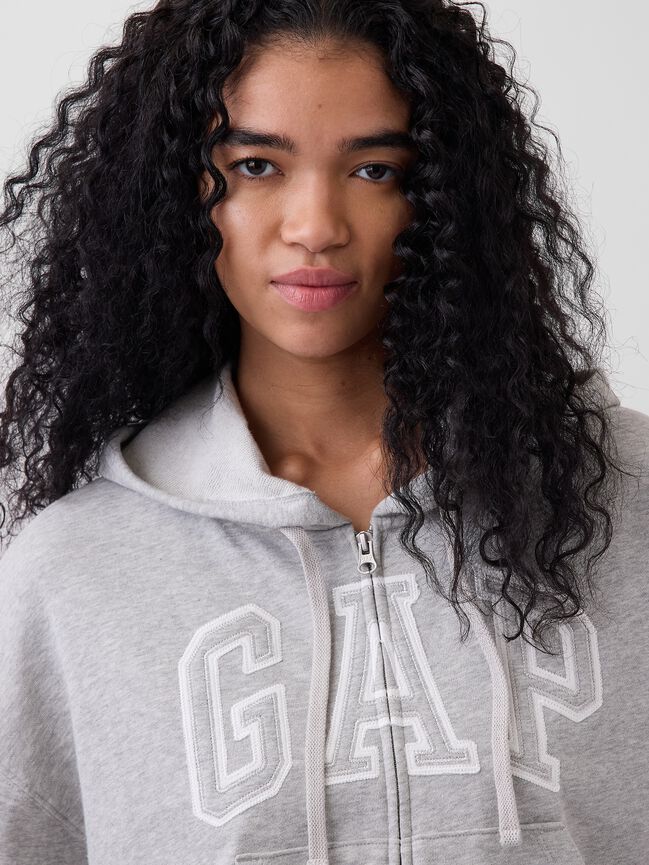 Oversized Gap Logo French Terry Zip Hoodie oversized gap logo french terry zip hoodie