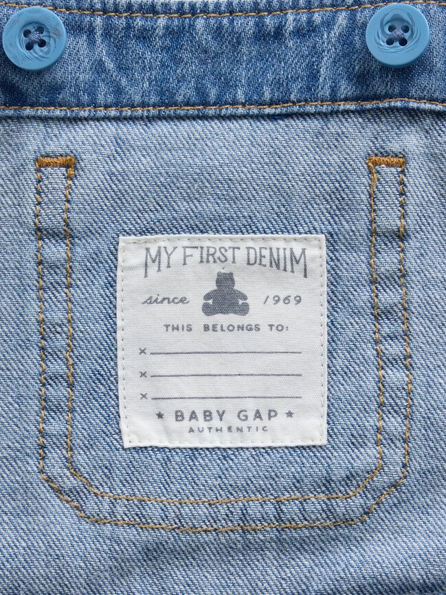 Baby Denim Shortalls gap baby denim shortalls