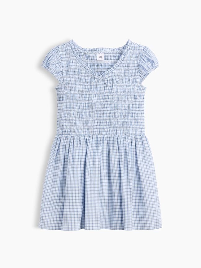 Kids Smocked Print Dress gap kids smocked print dress