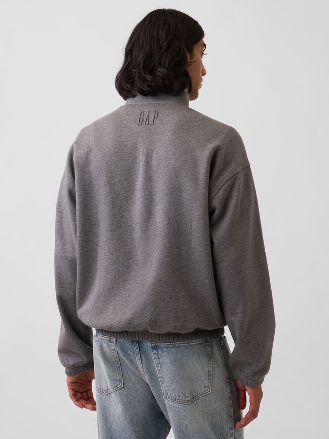 Heavyweight Oversized Zip Jacket gap heavyweight oversized zip jacket