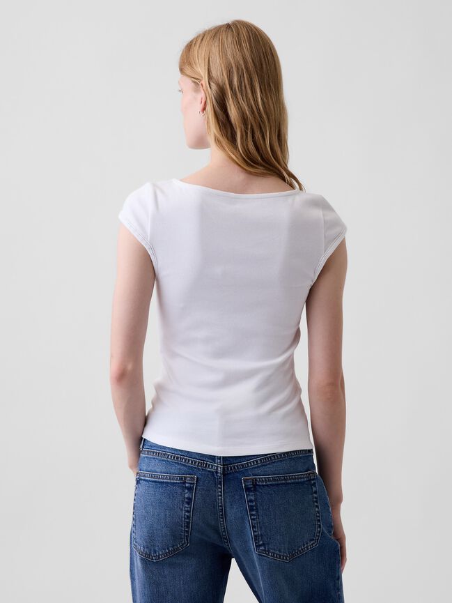 Modern Boatneck T-Shirt gap modern boatneck t shirt