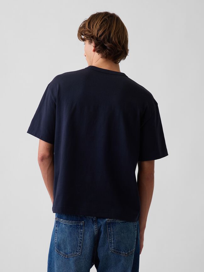Heavyweight Relaxed Gap Logo Crop T-Shirt heavyweight relaxed gap logo crop t shirt