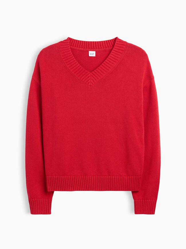 Oversized V-Neck Sweater gap oversized v neck sweater