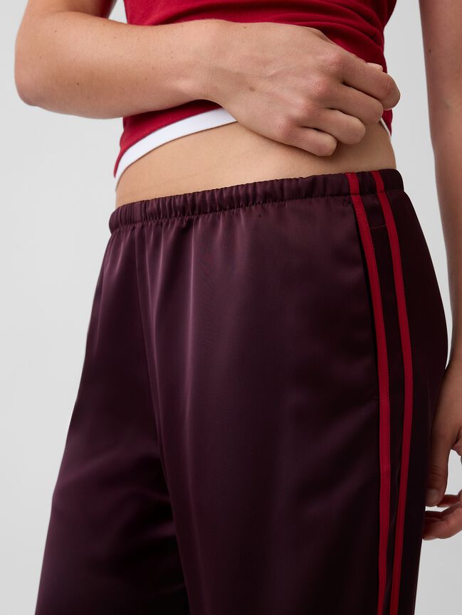 Satin Easy Wide-Leg Pants gap satin easy wide leg pants
