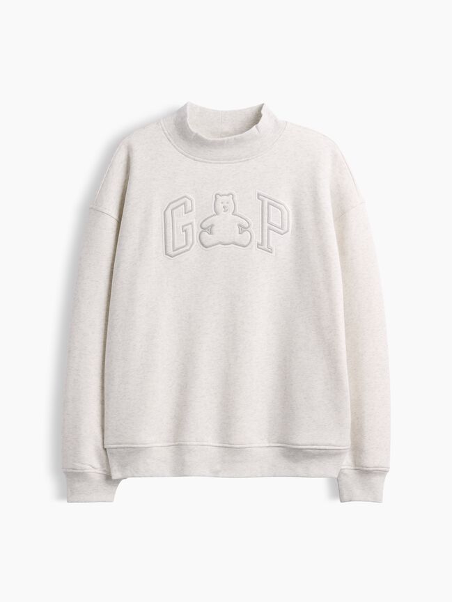 VintageSoft Oversized Mockneck Logo Sweatshirt gap vintagesoft oversized mockneck logo sweatshirt