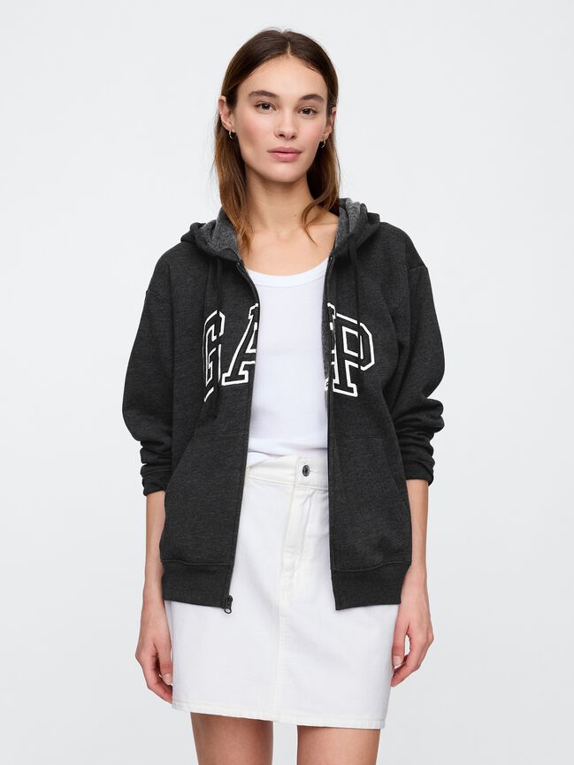 Relaxed Gap Logo Zip Hoodie relaxed gap logo zip hoodie