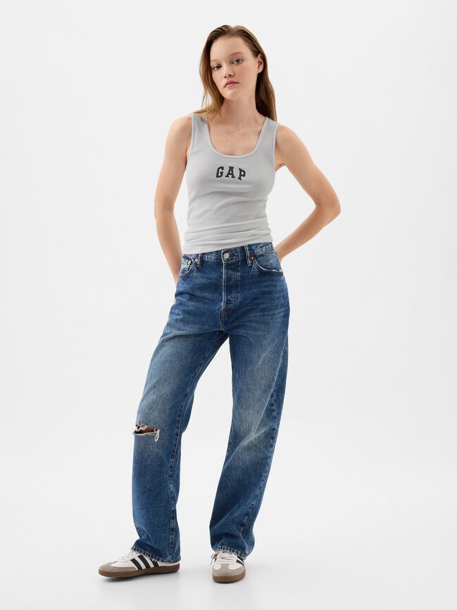 Gap Logo Ribbed Tank Top (2-Pack) gap logo ribbed tank top 2 pack